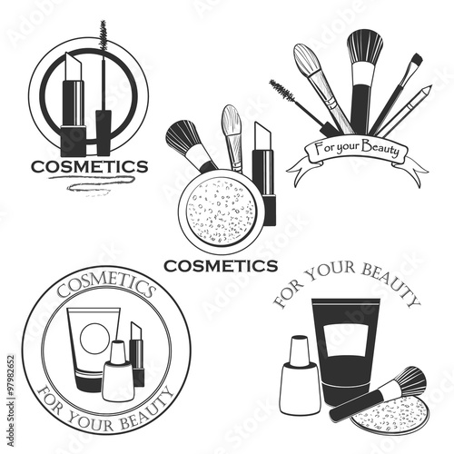 Cosmetics set label for your product or design