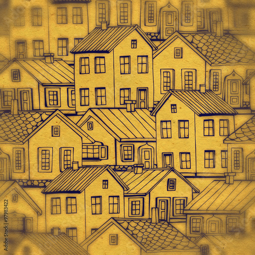 Nice houses set pattern with blur.