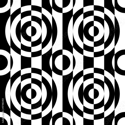 Seamless Circle and Stripe Pattern
