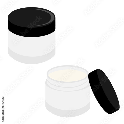 Closed and opened cream