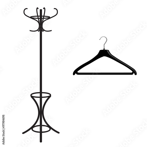 Coat rack and hanger