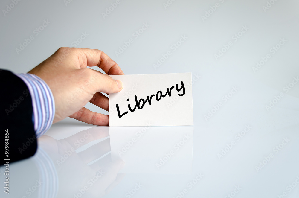 Library text concept