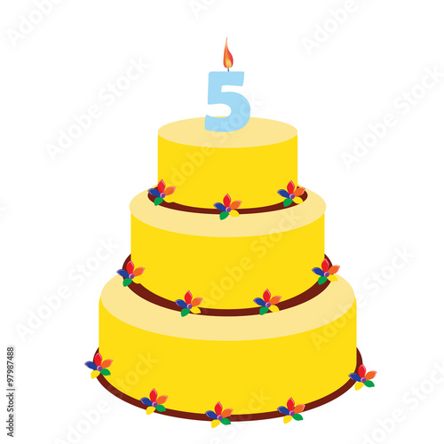 Fifth birthday cake