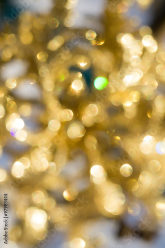 Blurred Golden Snowflake on Snow