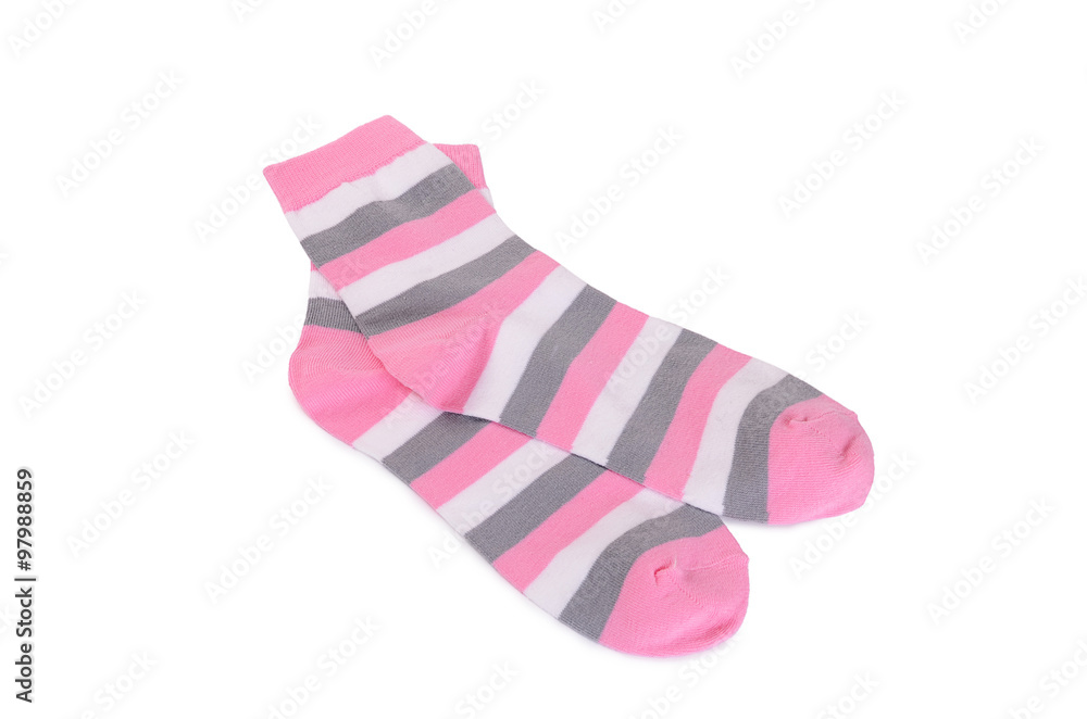 Children's socks isolated on white background Children's socks isolated on white background