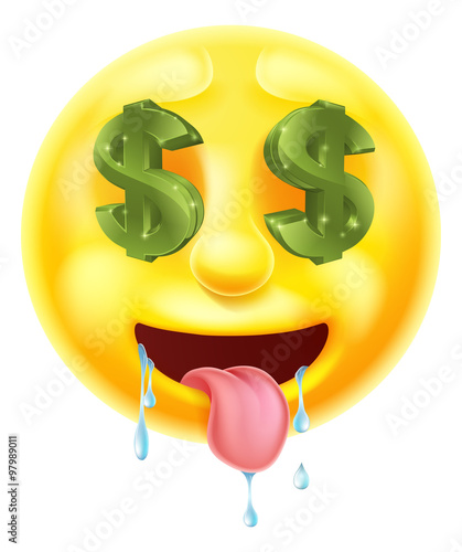 Dollar Sign Eyes Emoticon Emoji
