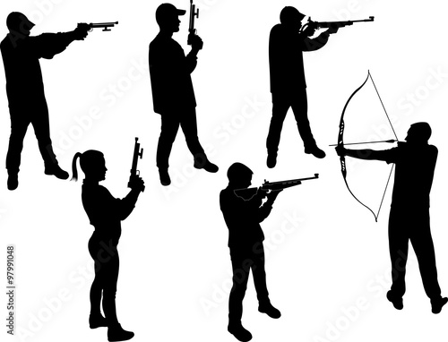 marksman vector silhouette
