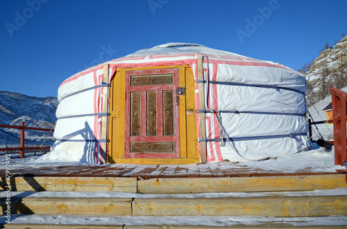 Nomadic Yurt in Terelj National Park. Mongolia photo