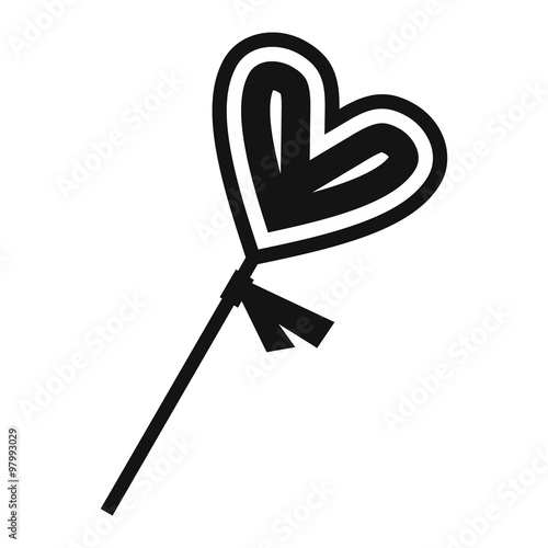 Valentine Day lollipop simple icon