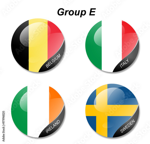 Fotografía euro 2016 teams on group e in soccer