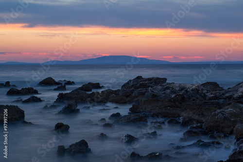 Sunset at Dudici  island Pag  Croatia