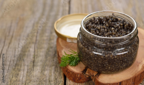 Natural black caviar