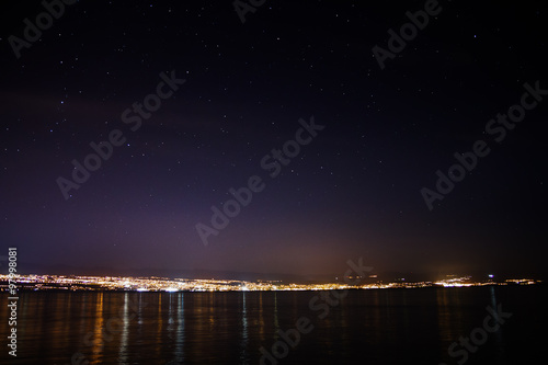 Lights of Rijeka, Croatia under night sky © csimages