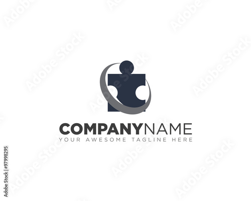 Puzzle logo design 
