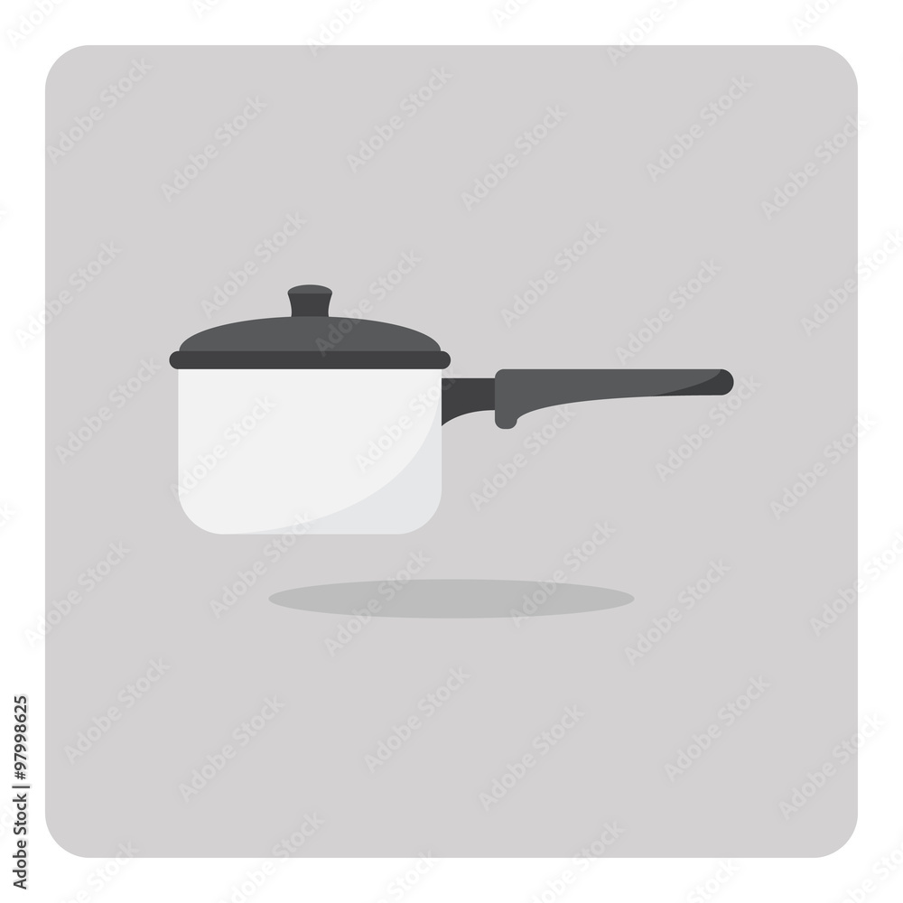 Vector of flat icon, Saucepan on isolated background Vector of flat icon, Saucepan on isolated background