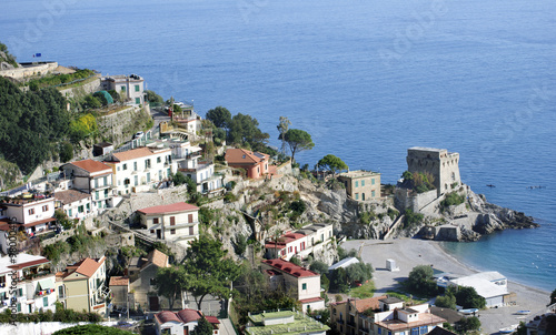 Landscape Erchie village, Amalfi peninsula, Italy