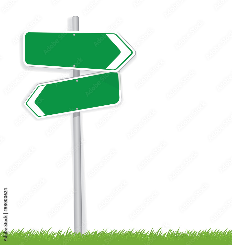Blank traffic road sign on white, vector Blank traffic road sign on white, vector