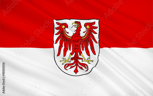 Flag of Brandenburg is one of the sixteen federated states of Ge photo