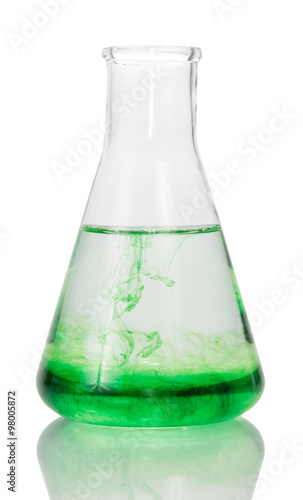 Test-tube with green liquid