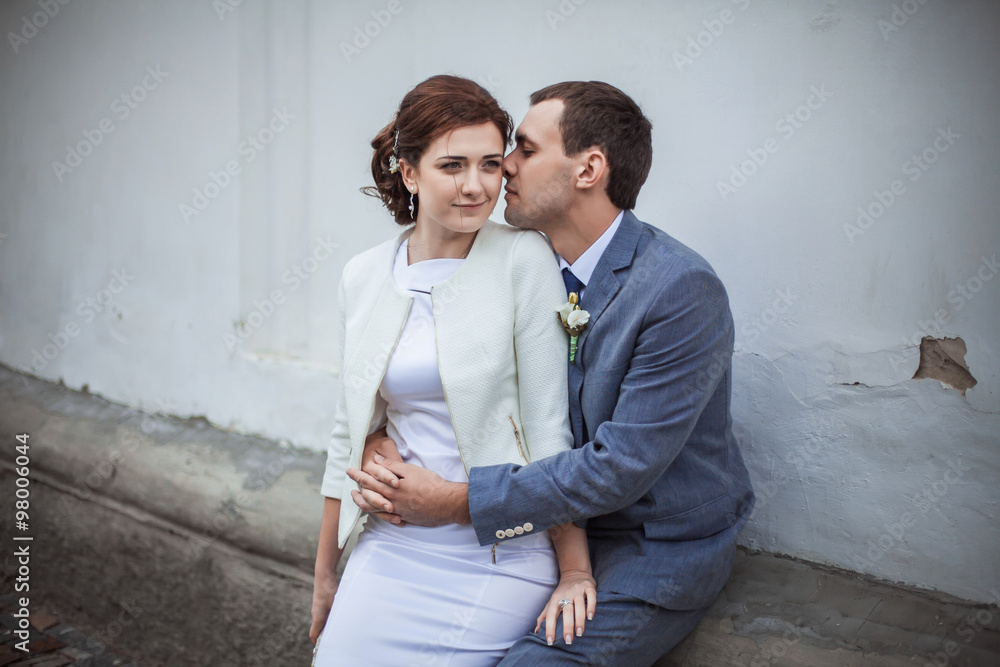 Naklejka premium Wedding couple