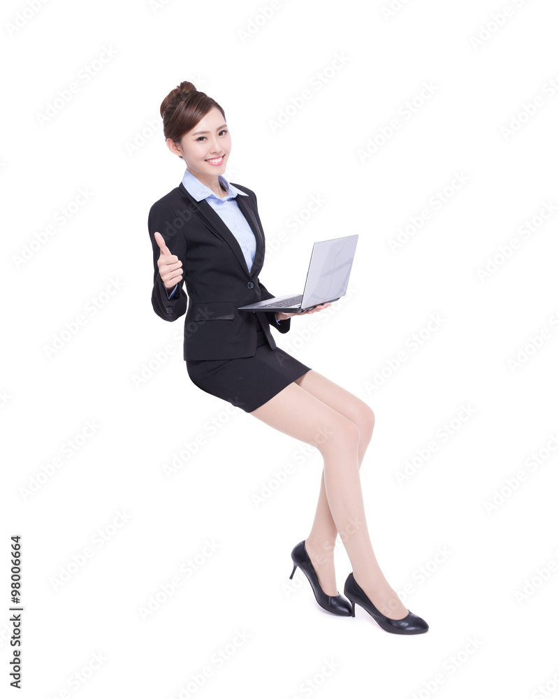 business woman sit