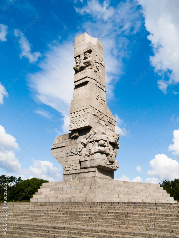 Westerplatte monument in memory of Polish defenders