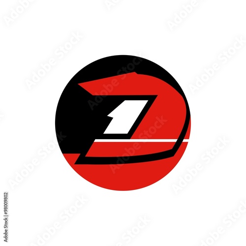 Vector of motorcycle racer icon. Business team sport icon. Business icon for the company. Abstract symbol of racer. Race driver.