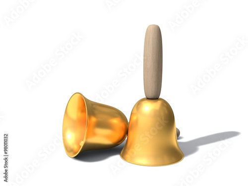 3d golden handbells.