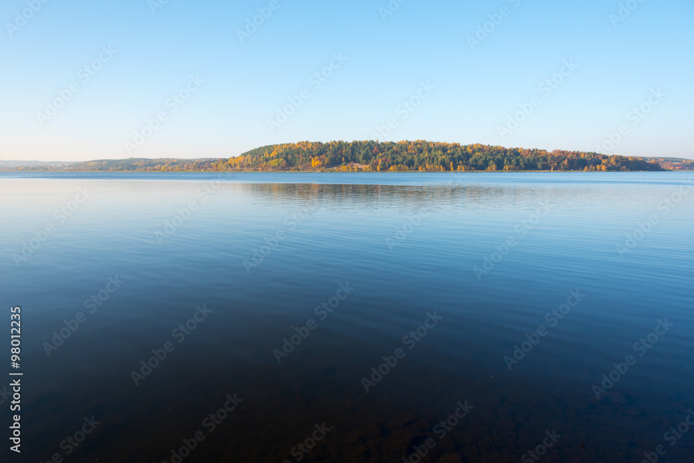 Calm lake in autumn