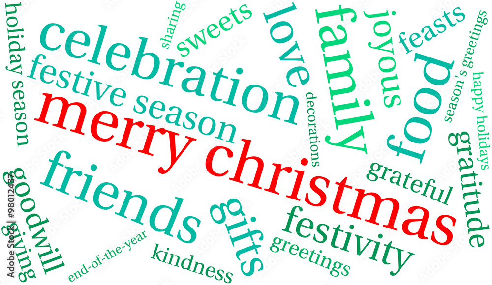 Merry Christmas Word Cloud Merry Christmas Word Cloud