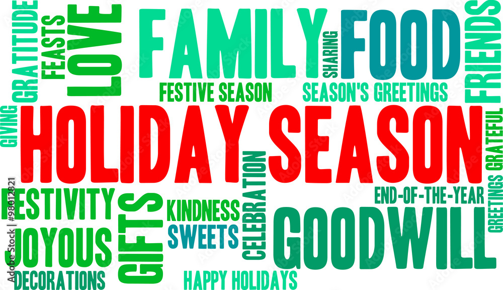 Holiday Season Word Cloud Holiday Season Word Cloud