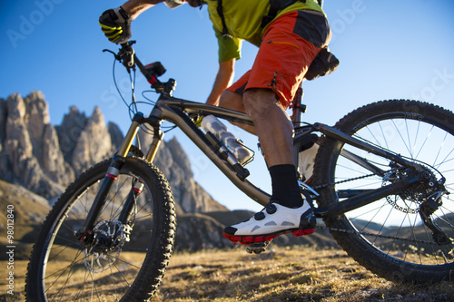 biker with difficult maneuvers