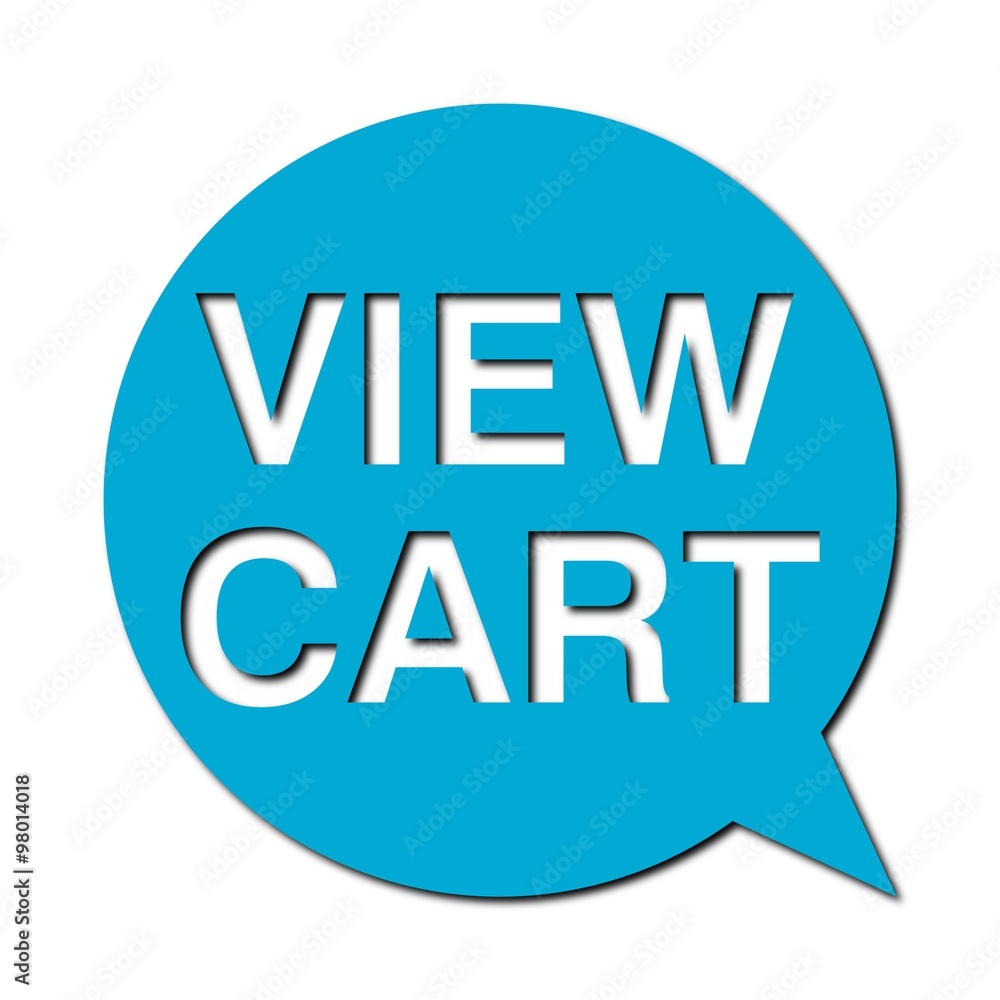 Speech Bubble view cart with shadow Speech Bubble view cart with shadow