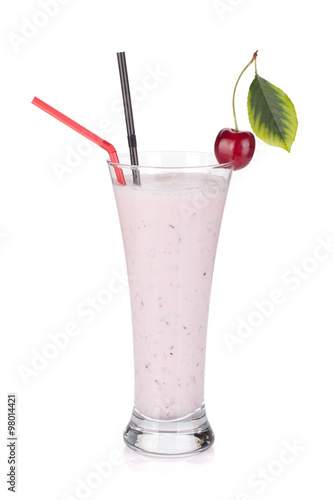 Cherry milk smoothie