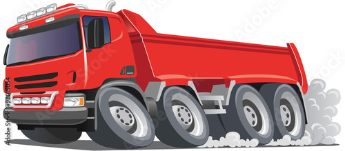 Red Tipper Truck with space for logo