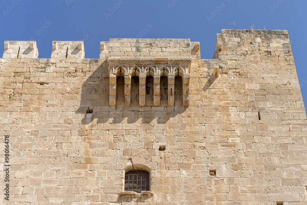 Fototapeta premium Medieval Limassol Castle facade. Cyprus. 