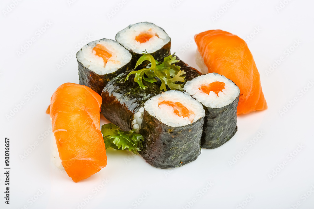 Sushi with salmon Sushi with salmon