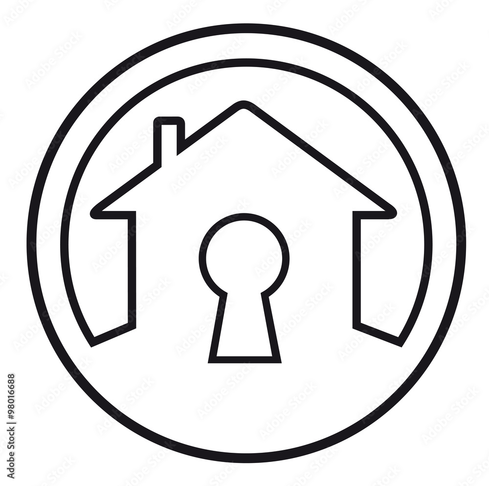 house lock concept symbol house lock concept symbol