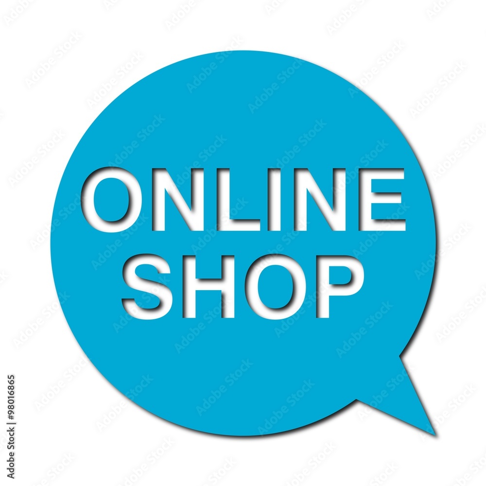 Speech Bubble online shop with shadow Speech Bubble online shop with shadow