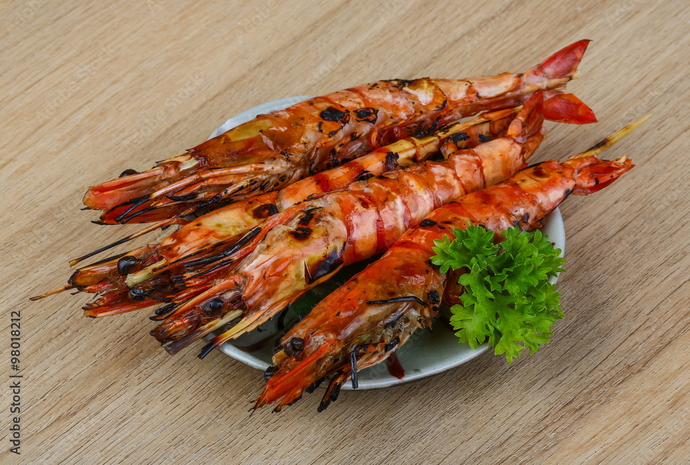 Grilled king prawns Grilled king prawns