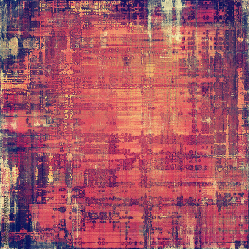 Abstract blank grunge background, old texture with stains and different color patterns: yellow (beige); red (orange); purple (violet); pink