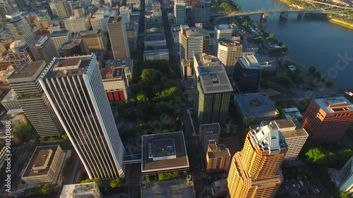 Aerial Oregon Portland
Aerial video of downtown Portland at sunset during the day.