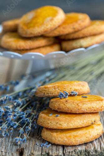 Shortbread cookies with lavender.