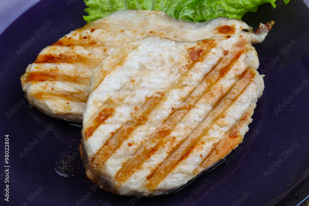 Grilled pork steak Grilled pork steak
