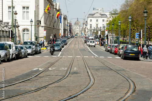 Tram Rails - Brussels - Belgium