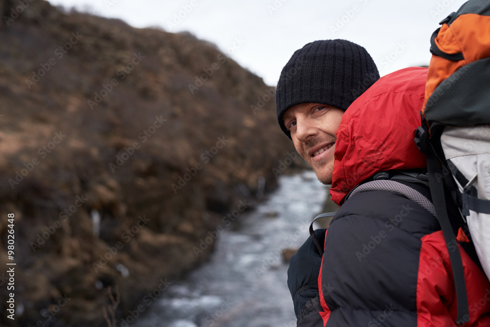Smiling hiker man Smiling hiker man