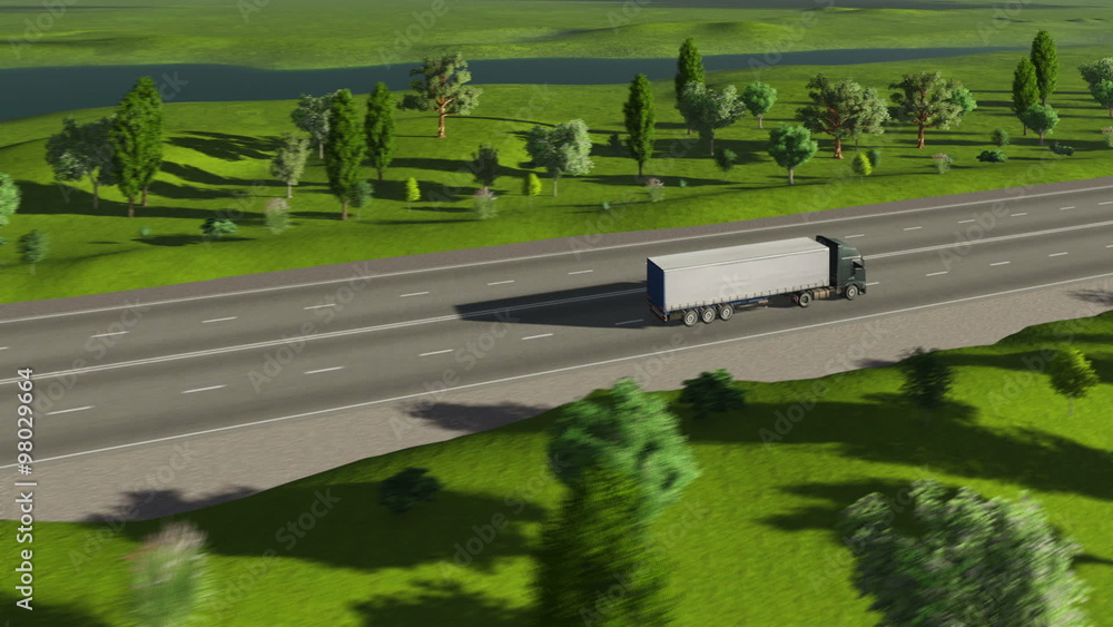 truck driving on a road truck driving on a road