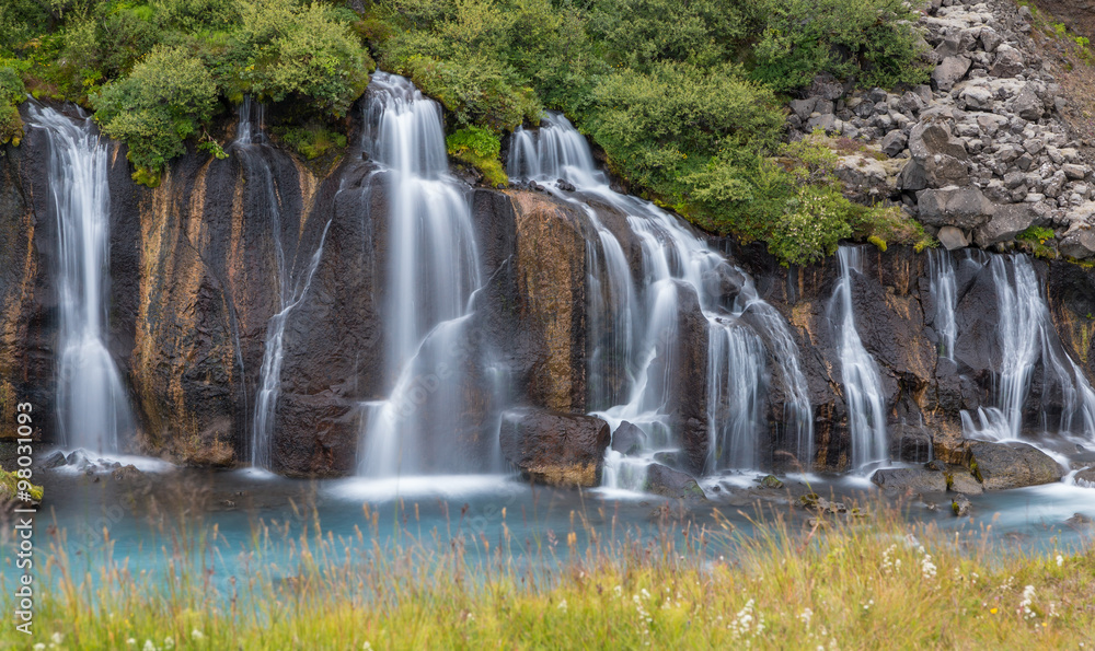 Fototapeta premium Hraunfossar Waterfalls