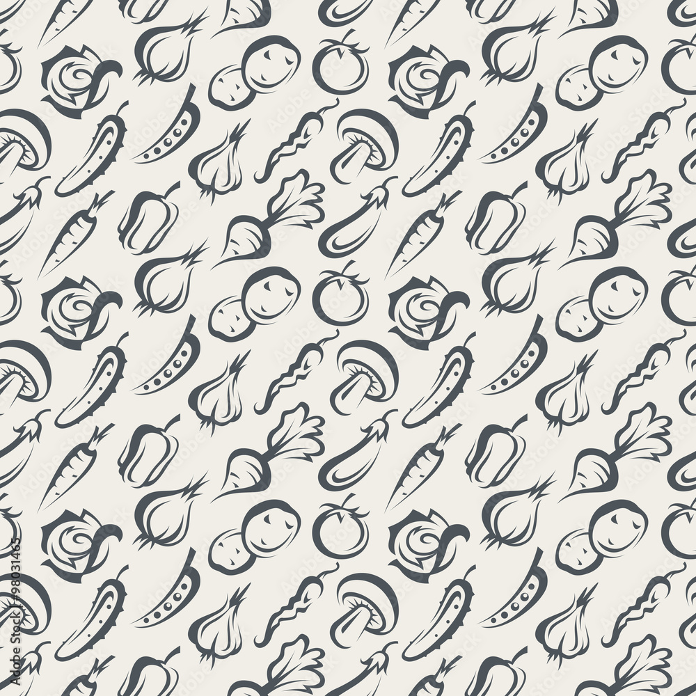 Fototapeta premium seamless background of various vegetables