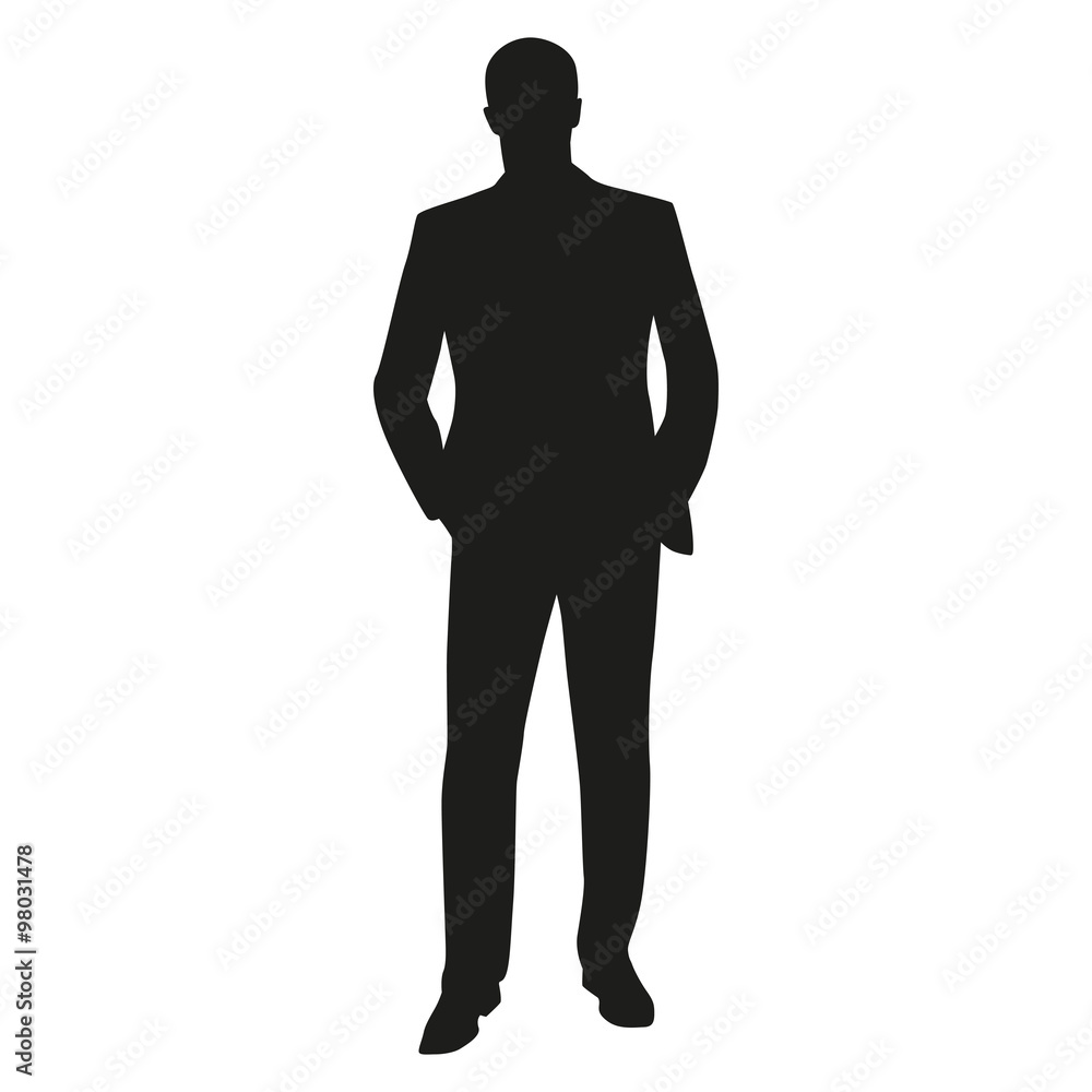 Business man vector silhouette